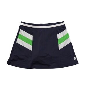 Boast Skort Women Medium Navy Green White Stripe Tennis Golf Built In Shorts